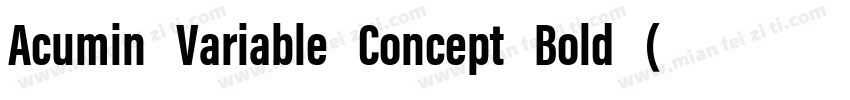Acumin Variable Concept Bold (OTF)字体转换